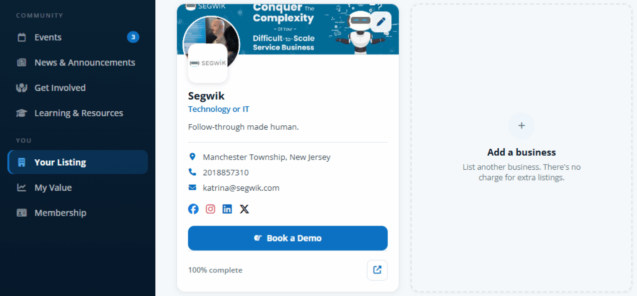 Member listing
