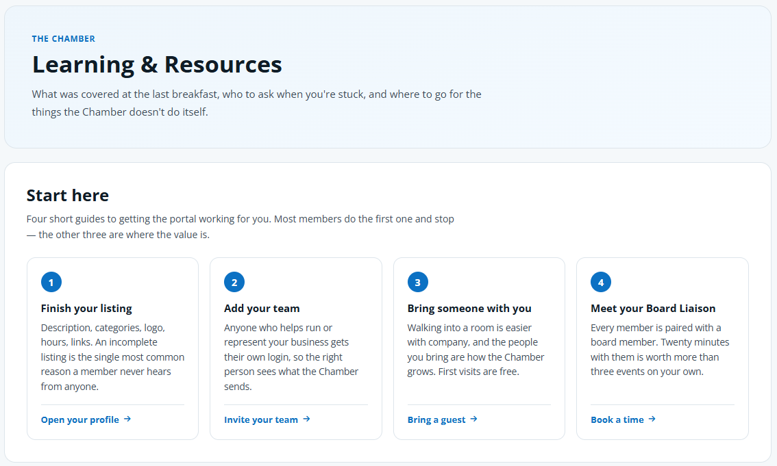 Learning and resources
